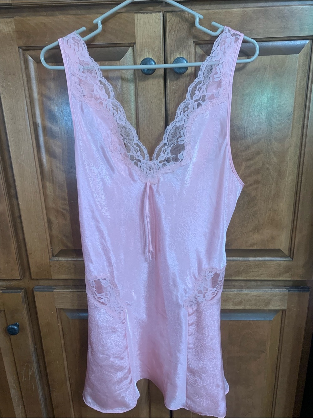 Vintage adonna jcpenny pink lace floral night gown size large